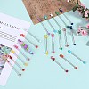 20Pcs 10 Colors Iron Bar Beadable Keychain for Jewelry Making DIY Crafts IFIN-SZ0001-37-4