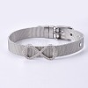 Unisex 304 Stainless Steel Watch Band Wristband Bracelets BJEW-L655-029-2
