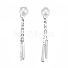 304 Stainless Steel Chain Tassel Earrings EJEW-I248-26-2