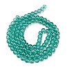 Frosted Transparent Glass Bead Strands X1-GLAA-P065-8mm-08-5