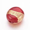 Handmade Gold & Silver Foil Blown Glass Beads BLOW-E002-01-2