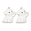 Rack Plating Alloy Enamel Pendants ENAM-Z014-01P-011-1