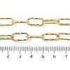 Brass Textured Paperclip Chain Necklaces NJEW-A042-15G-3