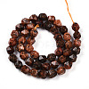 Dyed Natural Sesame Jasper Beads Strands G-T139-8mm-47L-2