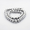 Round Non-magnetic Synthetic Hematite Beads Strands G-P061-66-8mm-2