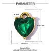 Valentine's Day 304 Stainless Steel Charms STAS-OY014-91G-2