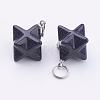Synthetic Blue Goldstone Pendants G-E398-02E-1