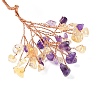 Natural Citrine & Amethyst Chips Tree Decorations DJEW-S001-01E-3