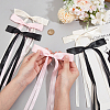 Polyester Ribbon Bowknot Alligator Hair Clips AJEW-CP0008-40A-3
