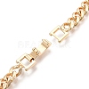 Ion Plating(IP) Brass Curb Chain Bracelet for Men Women BJEW-C024-01G-4