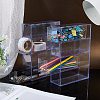 2Pcs 4 Grids Transparent Acrylic Storage Drawer Minifigures Display Case ODIS-WH0079-057-5