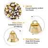 SUPERFINDINGS 200Pcs 2 Colors Alloy Bell Pendants FIND-FH0008-15-3