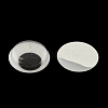 Black & White Plastic Wiggle Googly Eyes Buttons DIY Scrapbooking Crafts Toy Accessories with Label Paster on Back KY-S002B-35mm-1