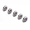 Antique Silver Tone Halloween Skull Tibetan Silver Alloy Beads X-AB-0922-2