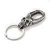 Tibetan Style 316 Surgical Stainless Steel Fittings with 304 Stainless Steel Key Ring FIND-Q101-08AS-01-2