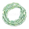 Electroplated Opaque Glass Beads Strands X-EGLA-L015-FR-B20-01-3
