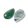 Dyed & Heated Natural Green Agate Pendants G-G065-03D-2