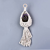 Polycotton(Polyester Cotton) Tassel Big Pendants Decorations FIND-T035-13N-1