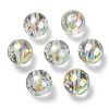 UV Plating Transparent Rainbow Iridescent Acrylic Beads TACR-D010-07B-2
