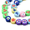 Handmade Polymer Clay Beads Strands X-CLAY-T020-04-3