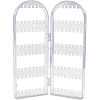 PS Plastic Earring Display Folding Screen Stands with 2 Folding Panels ODIS-WH0043-142B-02-5
