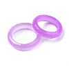 Glow in the Dark Luminous Plastic Transparent Finger Ring for Women RJEW-T022-006-4