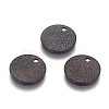 304 Stainless Steel Textured Pendants X-STAS-I098-01-15mm-B-3