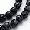 Natural Snowflake Obsidian Beads Strands G-I199-36-6mm-3