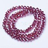 Electroplate Glass Beads Strands X-EGLA-A034-T2mm-A02-2