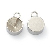 Tarnish Resistant 202 Stainless Steel Pendant Rhinestone Settings STAS-F266-21D-P-2