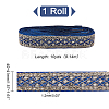 Rhombus Pattern Polyester Ribbon with Paillette OCOR-WH0047-49B-3