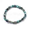 Natural Turquoise Bead Stretch Bracelets X-BJEW-K213-64-3