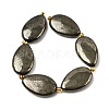 Natural Pyrite Beads Strands G-Z131-B01-02-3