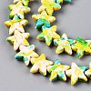 Spray Painted Synthetic Turquoise Beads Strands UNKW-T001-11C-3