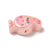 Electroplate Number Theme Resin Beads RESI-Q015-01G-2