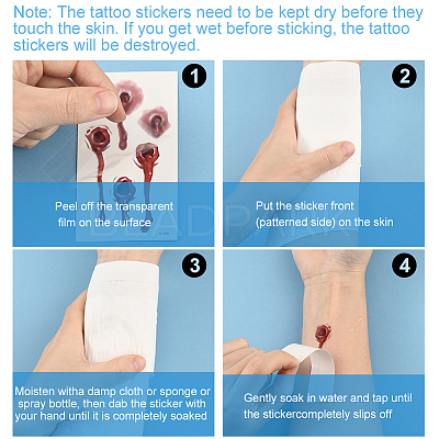 27Pcs Removable Scar Temporary Tattoos DIY-SP0005-66B-1