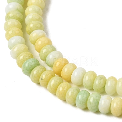 Cracked Opaque Glass Beads Strand X-GLAA-D306-A03-1