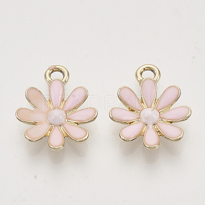 Light Gold Plated Alloy Pendants ENAM-T009-39C-1