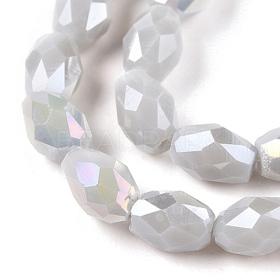 Opaque Solid Color Electroplate Glass Beads Strands EGLA-N013-P4mm-B05-1