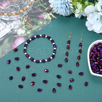 325Pcs Electroplate Glass Beads Strands EGLA-PA0001-03B-1