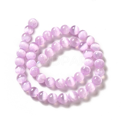 Natural Selenite Beads Strands G-P493-01B-1
