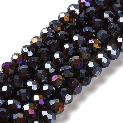 Baking Electroplate Glass Beads Strands LS-DGLA-A039-J8mm-B20-1