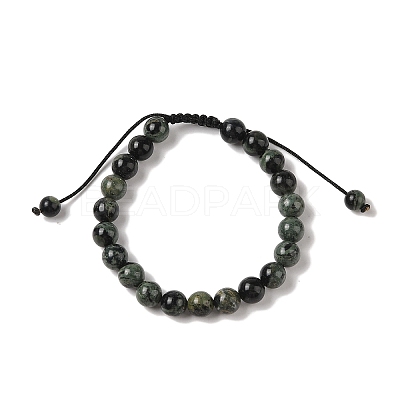 8mm Round Natural Kambaba Jasper Braided Bead Bracelets BJEW-C067-01B-21-1