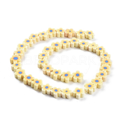 Handmade Flower Polymer Clay Beads Strands CLAY-M003-07C-1