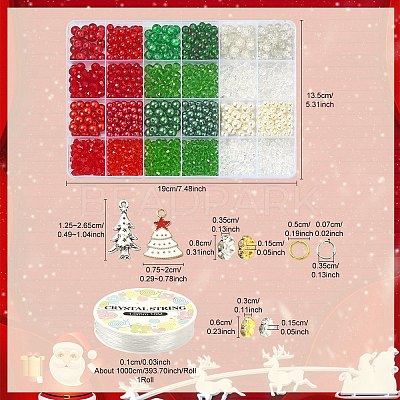 DIY Christmas Bracelet Making Kit DIY-YW0007-55-1