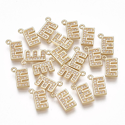 Brass Cubic Zirconia Charms X-KK-S348-330E-1