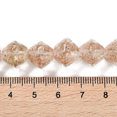 Handmade Gold Sand Lampwork Beads LAMP-Q036-04E-1
