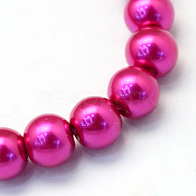 Baking Paint Pearlized Glass Pearl Round Bead Strands HY-Q003-6mm-17-1