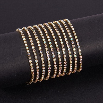 Brass Rhinestone Strass Chains CHC-T001-SS10-02C-1