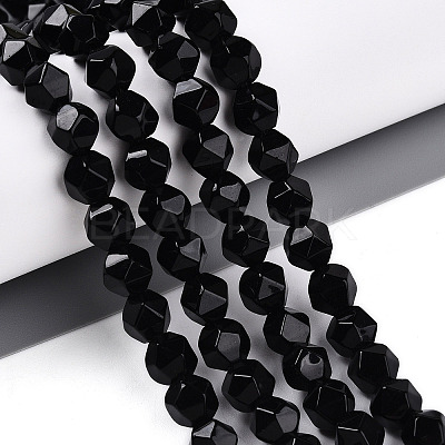 Natural Obsidian Beads Strands G-T139-8mm-50-1